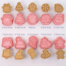 Multiple Sets DIY Cake Decorating Tools Christmas Cookie Cutters Cartoon Biscuit Mould DIY Fondant Mold Baking Tools for Kitchen