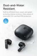 Baseus Bass BS1 NC -40dB Realtime Adaptive ANC Wireless Earbuds Bluetooth 6.0 Semi-Open Earphones LDAC Hi-Res Audio 6-Mic AI ENC
