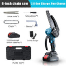 Mini Chainsaw 6 "with 1/2×21V battery, powerful electric small portable chainsaw with automatic oiler for easy pruning