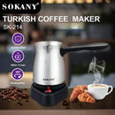 500ML Electric Kettle Turkish Greek Coffee Maker Machine Portable Stainless Steel Moka Pot 220V 5 Cup Teapot Water Boiler 전기포트