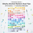 The Pigment Atelier | Ohuhu Honolulu Alcohol Marker Set, Refillable Dual-Tip (24–320 Colors)