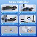 Wall Mount Kit For PS5/ Pro/ Slim Console with RGB Light Charging Station Headset Hanger For PS5 Dual Controller Accessories