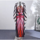 Holiday Loose Striped Long Dress Women Halter Batwing Sleeve Backless Lace Up Chic Party Dresses 2026 Summer Vacation Beach Robe