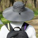 Men Women Large Brim Sunscreen Sun Hat Summer Breathable Face Fishing Cap Outdoor Riding Fishing Leisure Caps
