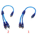 车载MP3音频RCA Y型分线器电缆适配器转换器，用于汽车AUX功放