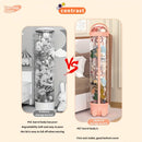 Stuffed Animal Storage Tube Toy With Zipper Vertical Display Organizer Bucket Lid Space Saving Tower For Kids Room Closet