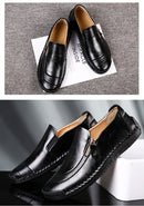 Handmade Leather Men Shoes High Quality Men Loafers Comfortable Soft Sole Walking Shoes Hot Sale Moccasins Men Driving Shoes New