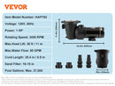 SucceBuy地上水池水泵1HP/1.5HP/2HP单速带滤篮，适用于地上水池、热水浴缸、水疗池，通过UL认证