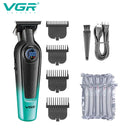 VGR V-996 男士专业理发器，带 DLC 刀片，7000 RPM，LED 显示屏，理发店无绳专业修剪器
