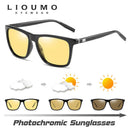 LIOUMO 变色太阳镜男士偏光夜视驾驶眼镜女士变色眼镜 oculos de sol masculino