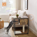 FEANDREA scratching post sisal logs, 2-in-1 furniture, vintage Brown
