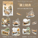 20pcs/1lot Kawaii Scrapbook Sticker canoeing on the lake Scrapbooking Supplies Planner Decorative Craft Stationery Sticker