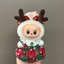 Labubu 配饰衣服 适用于 V1 V2 V3 V4 Labubu 圣诞鹿套装 Labubu 红色服装 圣诞时尚礼物