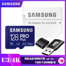 三星EVO Plus存储卡 32GB/SDHC 64GB/128GB/256GB/512GB SDXC Micro SD/TF闪存卡 MicroSD UHS-1 适用于手机无人机相机