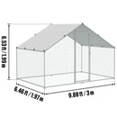 SucceBuy大型金属鸡舍带走入式鸡跑，适合院子尖顶母鸡，用于户外后院农场鸭兔笼家禽围栏