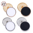 New 10pcs Golden Silver Metal Black White Sewing Buttons For Women Men Clothing Decor Shirt Sweater Overcoat Suit Accessory DIY