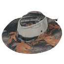 Men Women Summer Wide Brim Outdoor Sport UV Sunscreen Cowboy Fisherman Hat Foldable Big Breathable Mesh Fishing Sun Cap A5