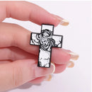 Crown Of Thorns Enamel Pin Custom Jesus Cross Religious Belief Brooches Lapel Badges Christianity Easter Jewelry Gift For Friend