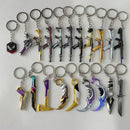 Valorant Weapon Keychain Reaver Karambit Vandal Prime Champions Skins Samurai Sword Pocketknife Weapon Model Gifts Toys for Boys