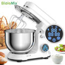 BioloMix 厨房食物搅拌机，1200W 11速直流电机，数字OLED屏幕，带面团钩、打蛋器的电动食物搅拌机