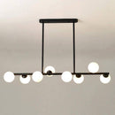 SANDYHA Modern Simple Bubble Ball Long Strip Chandeliers Minimalist Creative Hanging Lights Magic Bean Iron Art Restaurant Lamp