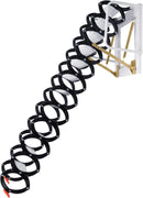 Wall Mounted Folding Ladder, 9.5Ft 12Steps Attic Loft Ladder Stair Attic Pull Down Stair For Cottage Basement Retractable Attic