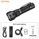 Sofirn SR15 4500LM 手电筒 SFT25R 大功率LED灯 21700 USB C 可充电放电手电筒