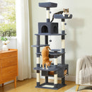 Multi-Level Cat Tree Tower with Scratching Posts&Board, Hammock, Cat Condo, Spacious Top Perch,Dangling Balls for Indoor Cats
