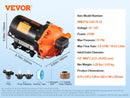 VEVOR 12V 隔膜泵 1.8/3/3.5/5 GPM 3/4/5 腔 40-100 PSI 可调 1/2'' MNPT 端口 适用于房车 游艇 餐车 露营车