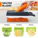 Multifunctional 5-in-1 Vegetable Chopper – Cutter, Dicer, Slicer, Mandoline & Onion Chopper for Vegetables, Easy to Clean