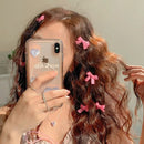 6pc Mini Bow Hair Clips Hairpin for Women Girls Kids Crab Headband for Party Wedding Hair Accessories Headwear Ornament