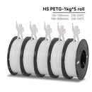 KEEPANG PLA/HS-PLA/PETG/Silk PLA 3D Printer Filament 1.75mm Mix Color 5Rolls High Speed PLA Printinng Material for Bambu Lab