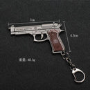 Mini Pistol Model Metal Alloy Material Cool Pistol Key Chain Children's Men's Accessories