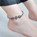 2024 Trendy Weight Loss Magnetic Hematite Round Beads Stretch Anklet Anti-Fatigue Health Care Energy Slimming Anklet Jewelry