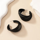 Retro Geometric C Shape Metal Earrings For Women Girls Party Holiday Party Gift Fashion Jewelry Ear Accessories AE133