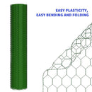 BRIEFNESS Hexagonal Chicken Wire 25mm Mesh, 1m Height Garden Fence, Rabbit/Poultry Netting, Bird & Rat Proof Animal Enclosure