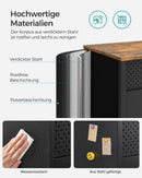Sideboard, kitchen cupboard, double door cabinet, adjustable floor, steel rack, industrial style multi-functional