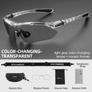 ROCKBROS Cycling Glasses Photochromic Eyewear Bicycle Color Changing Lens Sunglasses Sunscreen Men Women Outdoor Sports Goggles