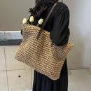 Straw Woven Tote Bags Casual Large Luxury Design Capacity Handbag Beach Shoulder Simple Women's Bag Shopping Summer bolsos