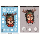 2025 Xmas Ornament Christmas Window Mirror Sticker Snowflake Santa Claus Snowman Mall Glass Window Display Electrostatic Sticker