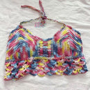 summer holiday beach camis lady sexy tassels crochet camisole women sexy tassels bikini camis female crochet halter bikini tops