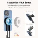 Ulanzi MA30 Carabiner-Mounted Phone Tripod Horizontal Vertical Dual-sided Magnetic Phone Holder for Vlog Live Streaming Online