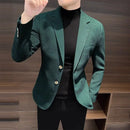男士单排扣薄款西服外套，修身礼服夹克，商务休闲时尚西装外套，黑色