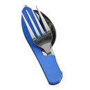 Cutlery Set Stainless Steel Cutlery Household Tableware Multifunctional Knife Sports Saucepan Foldable Camping Gear Spoon Bar