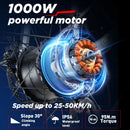 BURCHDA RX80 电动自行车 1000W 电机 成人 48V17.5AH 电动自行车 26 英寸 4.0 宽胎 雪地山地车 MTB 越野