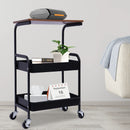 Bymaocar 3 Tier Mobile Laptop Printer Cart Table Rolling Scanner Rack Shelf Computer Desk Wheels Office Supplies Stand Holder
