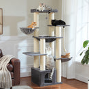 Big Cat Tree for Large Cats Robust Cat Tower with Several Levels Cat House Climbing Tree with Hammock 11 Sisal Posts Large Perch