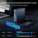 Acasis 40Gbps 21-in-1 USB-C Docking Station| Max 90W Output 8K 60HZ TF SD 4.0 |USB-C Hub for Video Editing & Pro Workstation