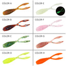 Spinpoler AJING软体路亚饵，适用于石斑鱼，10个/包，0.3克，36毫米，双尾人造沃伯勒，远洋岩石硅胶鲱鱼蠕虫饵