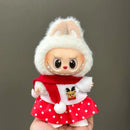 Labubu 配饰衣服 适用于 V1 V2 V3 V4 Labubu 圣诞鹿套装 Labubu 红色服装 圣诞时尚礼物
